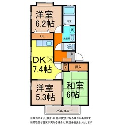 フォブール喜多川　Ａ棟Ｂ棟の物件間取画像